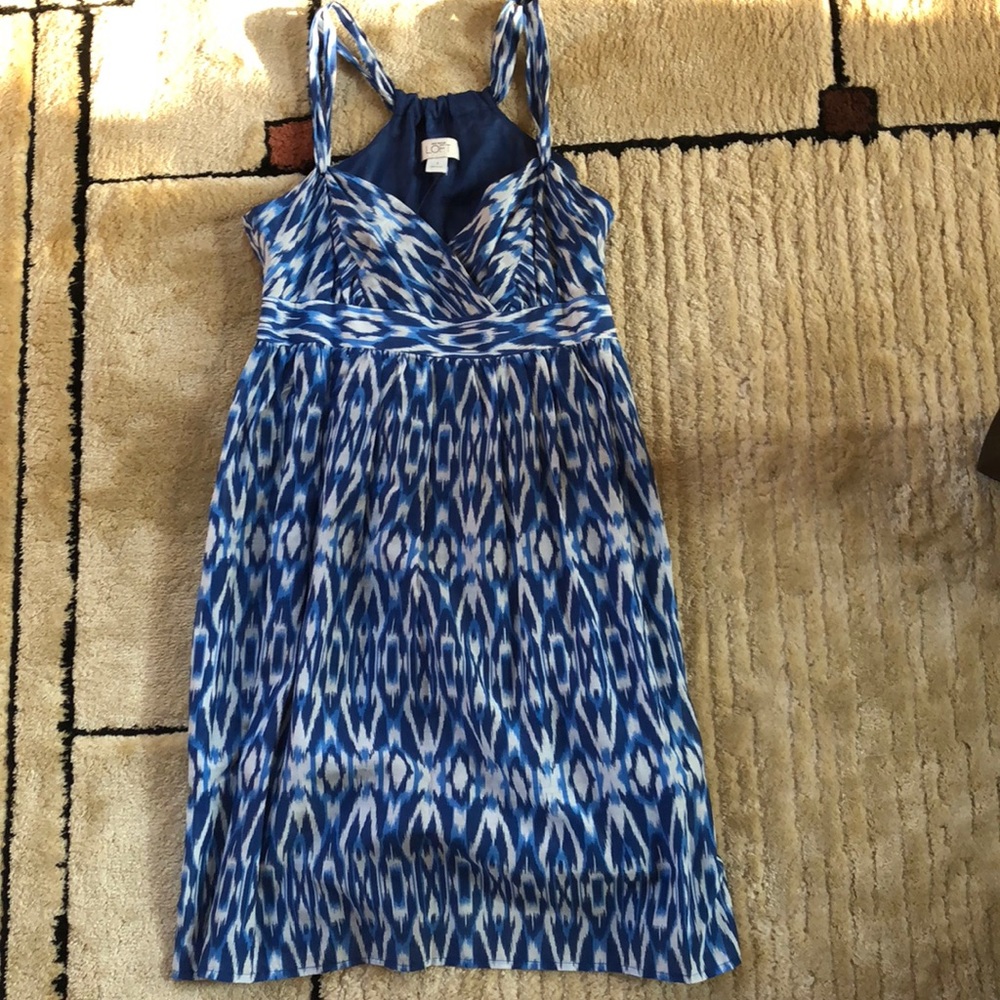 NWT LOFT  Womens Summer Dress Size 2-Blue/White